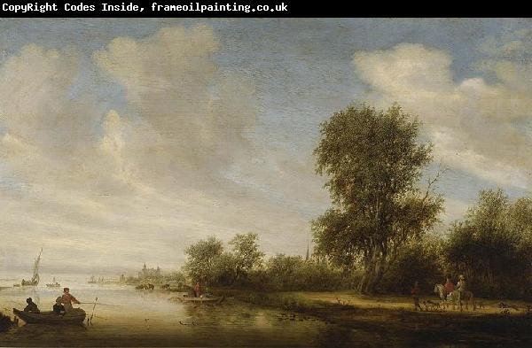 Salomon van Ruysdael River landscape